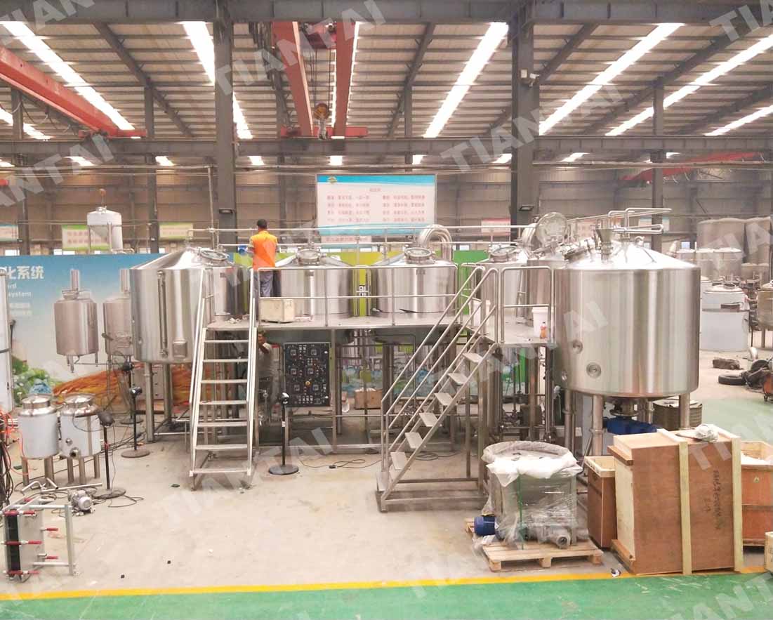 1500L Five Vessel Brewhouse Unit with Automatic Rake Lifting | TianTai ...