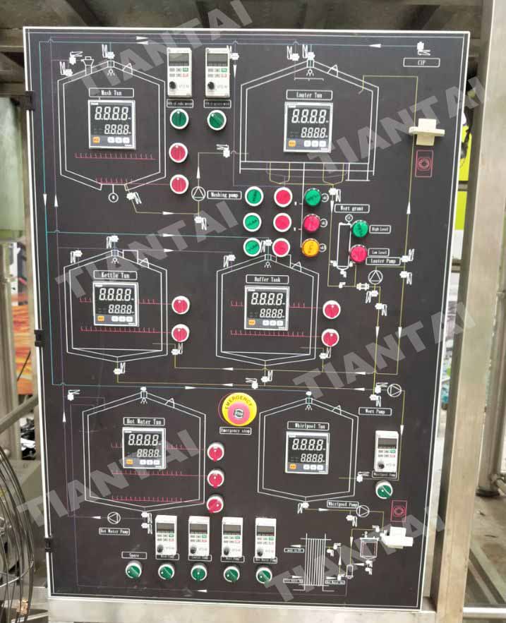 1500L Five Vessel Brewhouse Unit with Automatic Rake Lifting | TianTai ...
